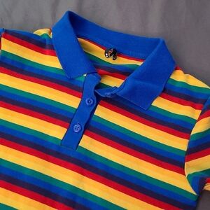 Retro Vibes Colourful Cropped Polo - A.Lab